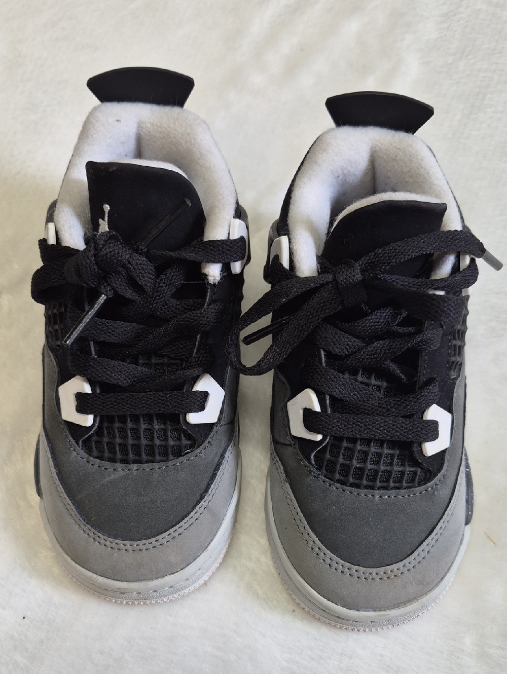 Jordan Kids Black and Gray Lace-Up Sneakers